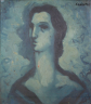 Pearl Leibovitch in blue, by Norman Leibovitch, 1950-60