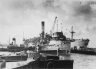 Exodus 1947, along side HMS Ocean Vigour, at Haifa