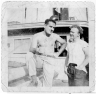 Eli Kalm and William Bernstein, on deck of Exodus 1947 אקסודוס תש