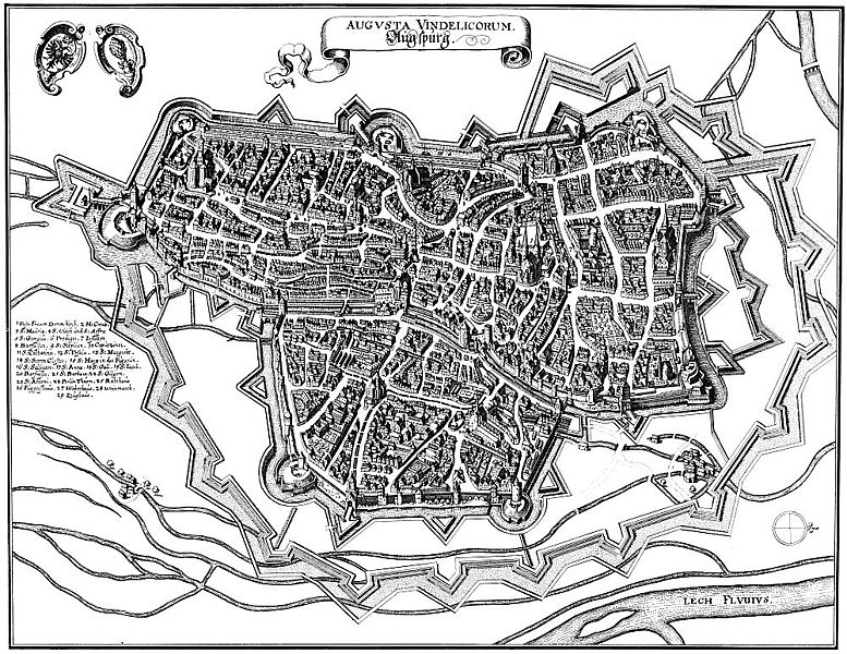 Augsburg map 1643