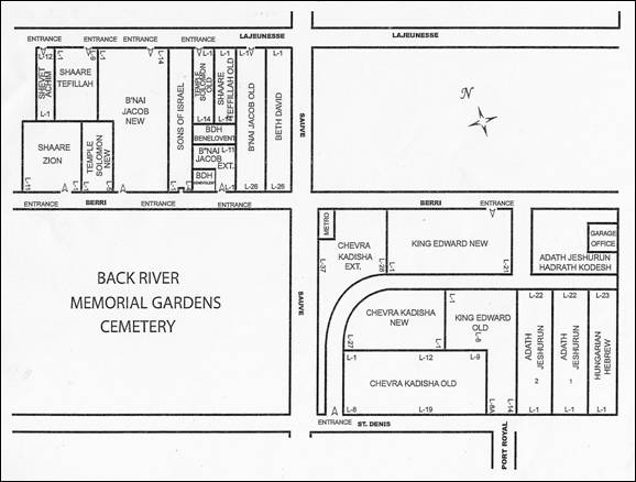 Back River Memorial Gardens Cemetery map