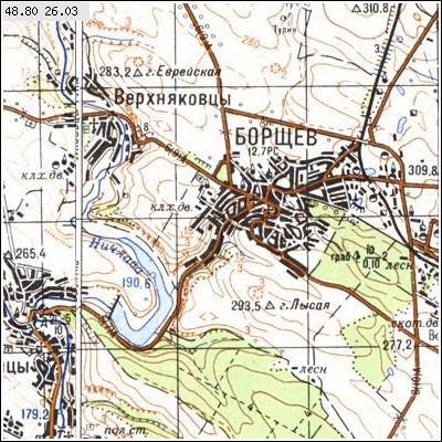 Borschiv map