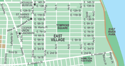 New York East Village map