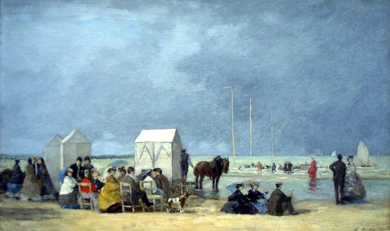 Bathing Time at Deauville 1865 by Eugène Boudin