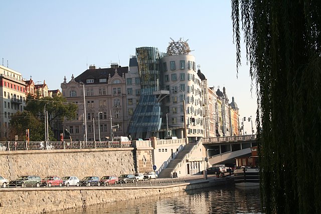Prague River Fred & Ginger building - by Kevin Ells