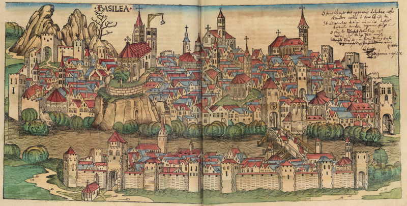 Basel woodcut from Schedelsche Weltchronik 1493