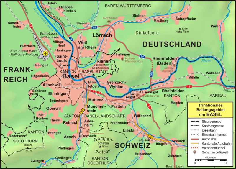 Basel regional map