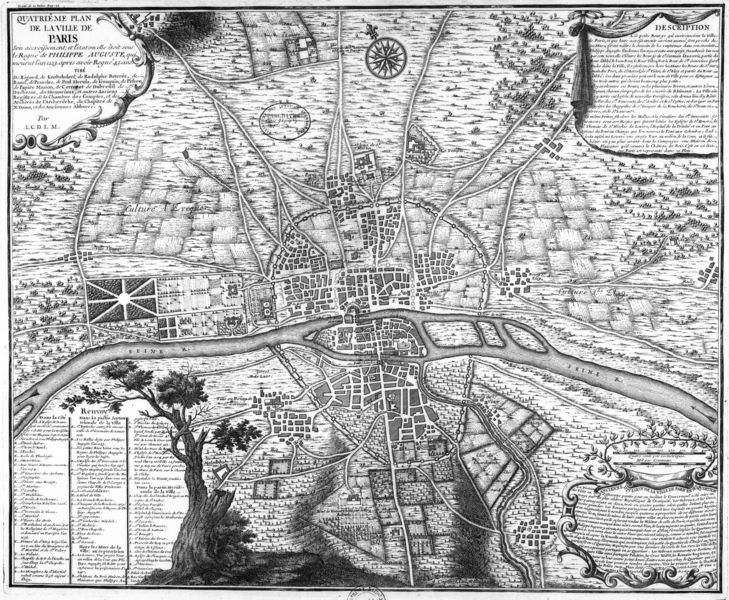 Paris map 1223