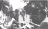 Grobstein men, with Rachel Grobstein Faerman and David Birnbaum, at Faerman house