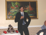 Matthew Campbell toasting his grandfather, Harry Grobstein, at his 95th birthday