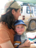 Shani Sivan and son in desert, 2006