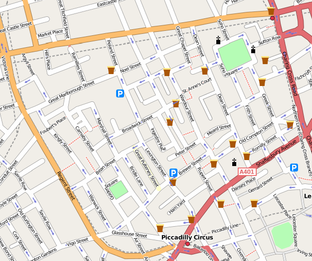 Soho London map