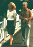 Linda Richmond walking with Dov Gazit on Carmel, Haifa 1980